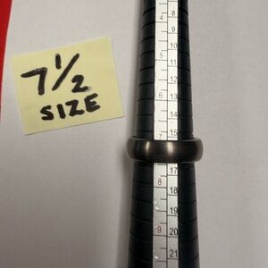 Ridge Men's Size 7.5 Classic Gunmetal Tungsten Carbide Ring